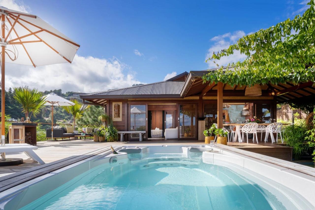 Villa Manuiti, Balinese Luxury Home - Private Swim Spa, Ocean View - Ofyr Bbq - Koi Pond 普纳奥亚 外观 照片
